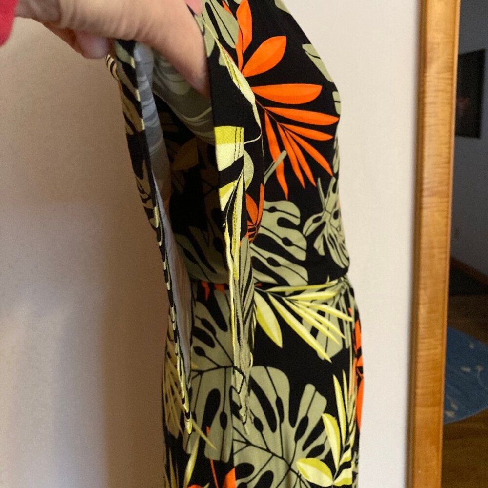 G by Giuliana Palms Lime Black Orange Dress Tropical Resort Summer - Picture 7 of 11